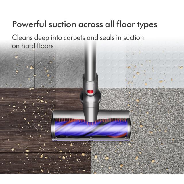 Dyson V8ABS-2023 Cordless Stick Vacuum Cleaner - 40 Minutes Run Time - Silver/Yellow
