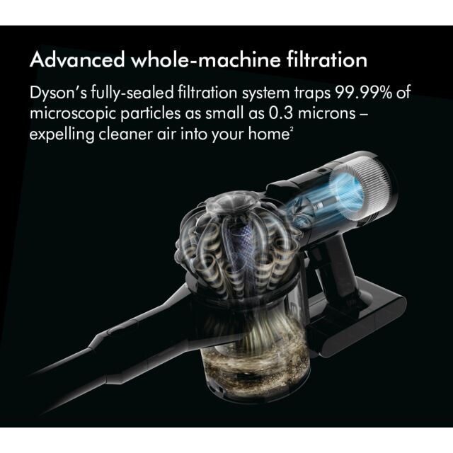 Dyson V8ABS-2023 Cordless Stick Vacuum Cleaner - 40 Minutes Run Time - Silver/Yellow