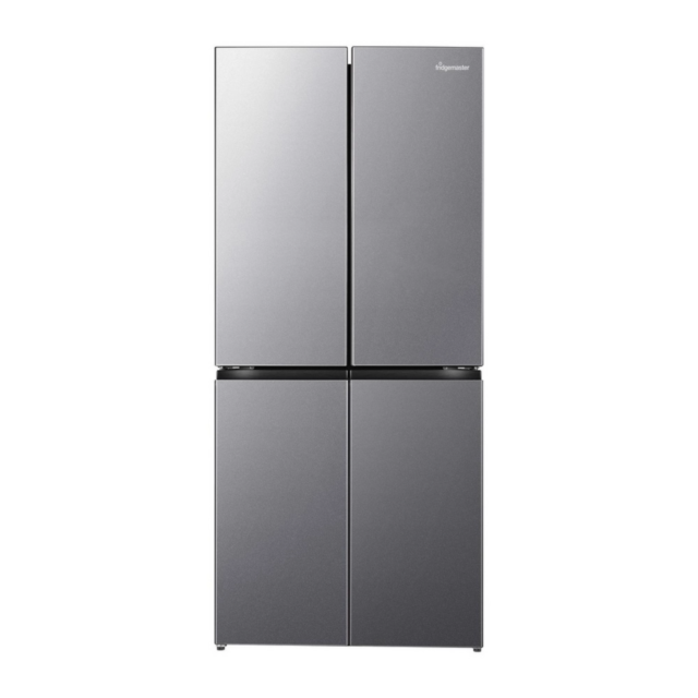 Fridgemaster MQ79395ES 4-Door American Fridge Freezer, Silver, 79.4Cm Wide, Frost Free Freezer