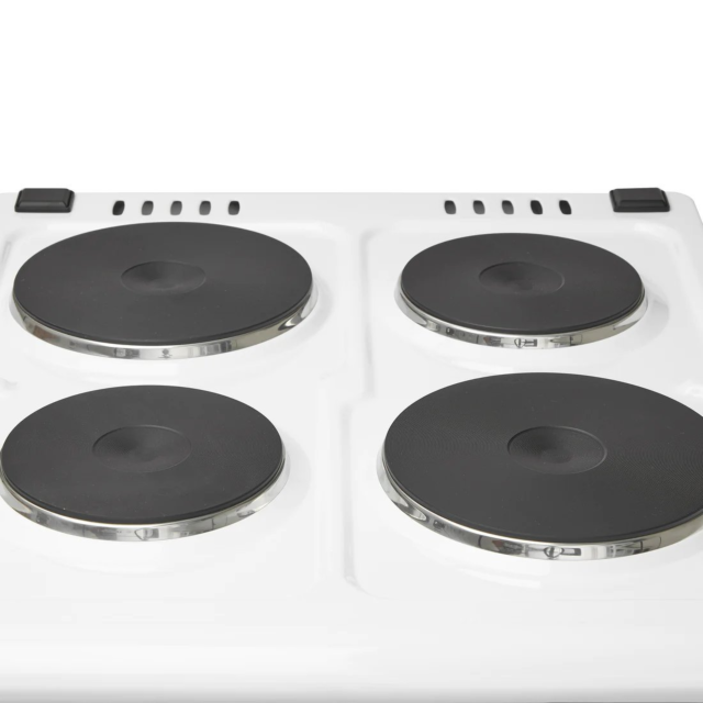 Haden HES050W 50cm Electric Cooker with Solid Plate Hob - White