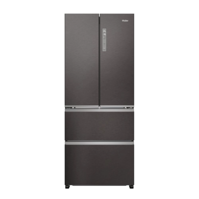 Haier HFR3718ENMD 4 Door Fridge Freezer, 70Cm, Dark Inox, Frost Free