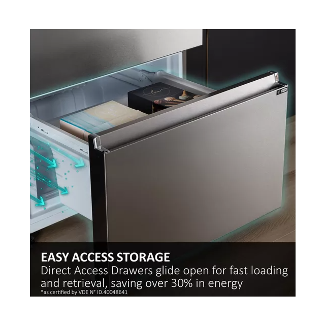 Haier HFR5719ENMP 70cm Fridge Freezer - Stainless Steel