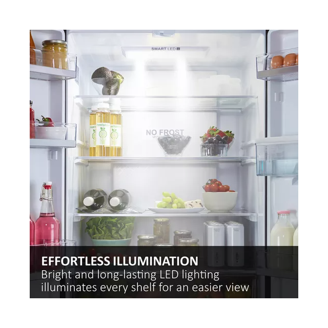 Haier HFR5719ENMP 70cm Fridge Freezer - Stainless Steel
