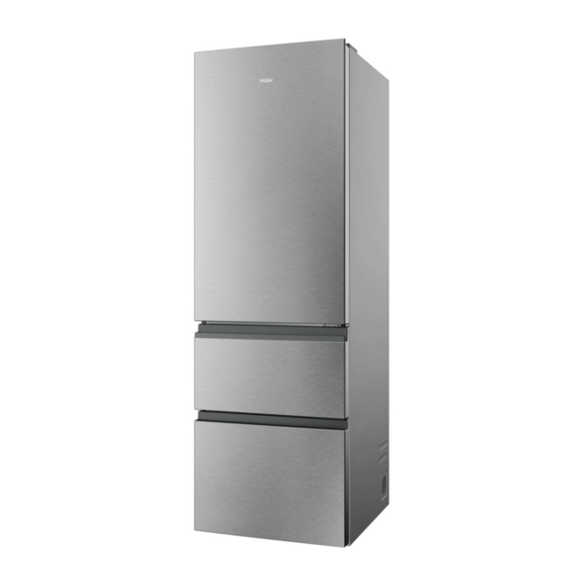Haier HTR3618DNMM 3 Door Fridge Freezer, 60Cm Wide, Stainless Steel, Frost Free