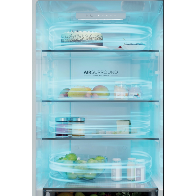 Haier HTR3618DNMM 3 Door Fridge Freezer, 60Cm Wide, Stainless Steel, Frost Free
