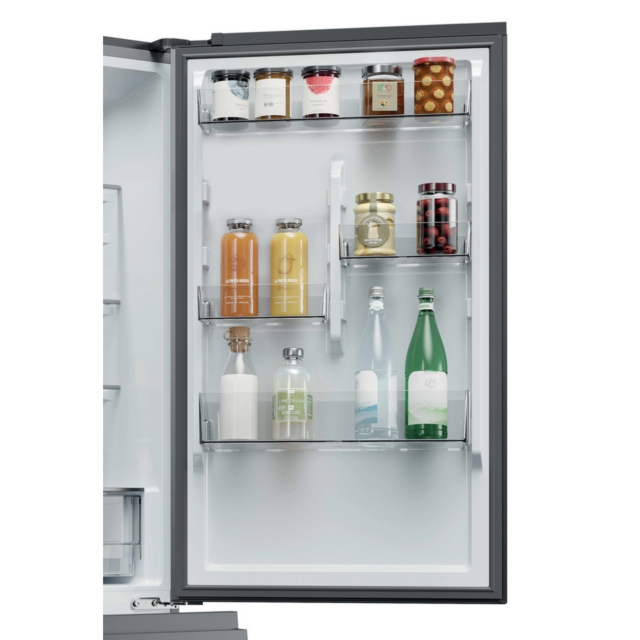 Haier HTR3618DNMM 3 Door Fridge Freezer, 60Cm Wide, Stainless Steel, Frost Free