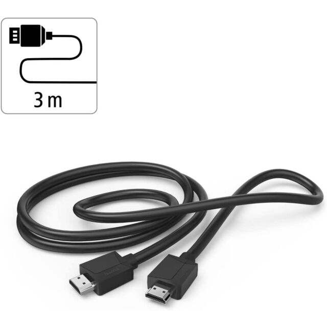 Hama 00205006 High-Speed HDMI Cable 3m, 4K, Plug - Plug, Ethernet
