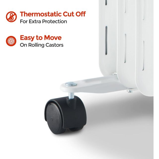 Igenix IG2615 Oil Filled Heater 1.5Kw - White