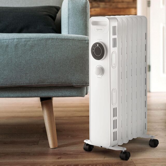 Igenix IG2615 Oil Filled Heater 1.5Kw - White
