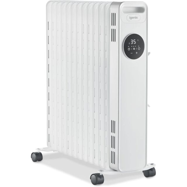 Igenix IG2626 Digital Oil Filled Heater 2.5kW - White
