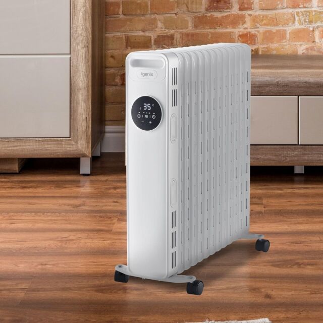 Igenix IG2626 Digital Oil Filled Heater 2.5kW - White