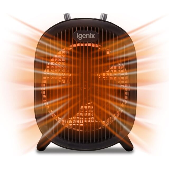 Igenix IG9022 Fan Heater 2Kw/1Kw - Black