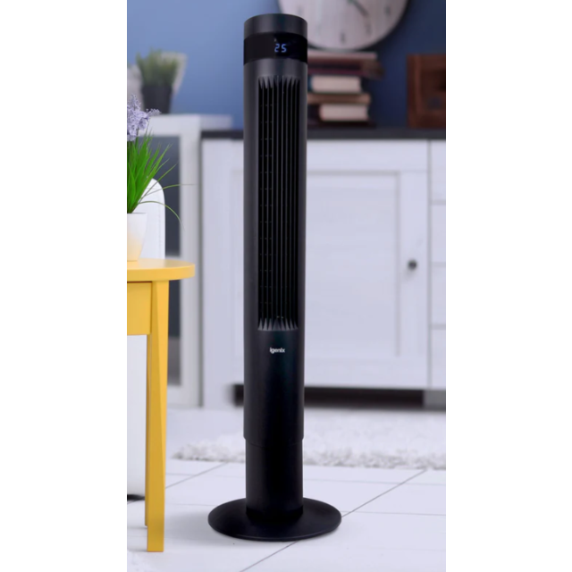 Igenix IGFD6043B 43inch Tower Fan 3 Speeds & Remote - Black