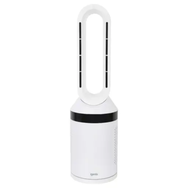 Igenix IGHF07728W Tower Heater 2Kw 2-In-1 Bladeless Ptc Fan Heater White