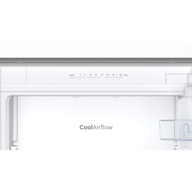 KIN86NSE0G, Built-in fridge-freezer with freezer at bottom