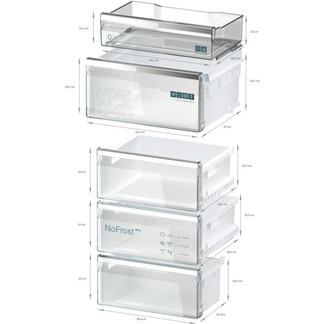 KG39NAIAU, Free-standing fridge-freezer with freezer at bottom