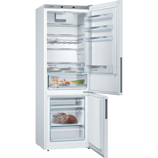 KGE49AWCAG, Free-standing fridge-freezer with freezer at bottom