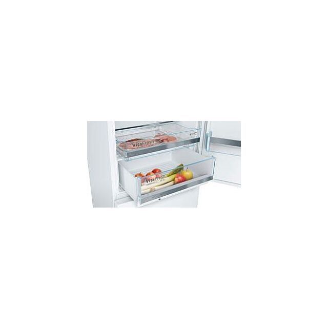 KGE49AWCAG, Free-standing fridge-freezer with freezer at bottom