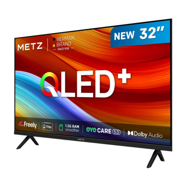 Metz 32MQH6800ZUK 32inch Metz HD Smart QLED TV with Freely Power by Tivo - Black