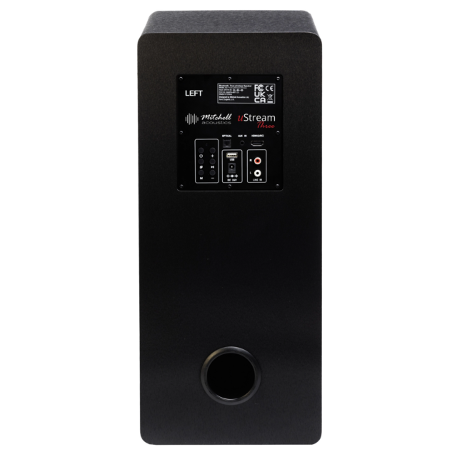 Mitchell Acoustics USTREAM THREE Active stereo wireless Speakers - Black