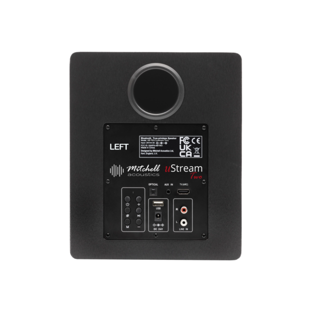 Mitchell Acoustics USTREAM TWO Active stereo wireless Speakers - Black