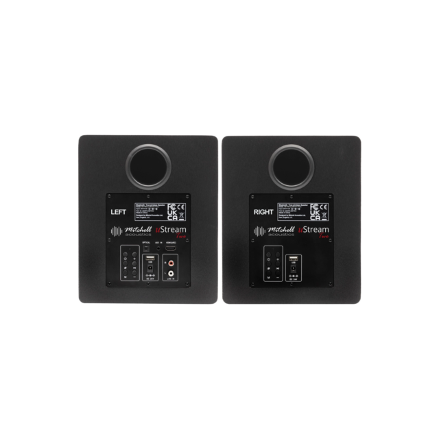 Mitchell Acoustics USTREAM TWO Active stereo wireless Speakers - Black
