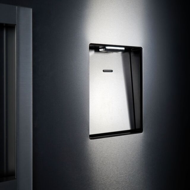 Montpellier MTL362X Tall Fridge with Water Dispenser, 1850x595x618 - Inox Silver