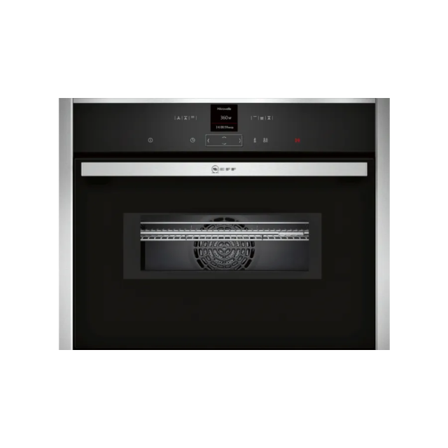 Neff C17MR02N0B Combi Oven + Microwave - N70 Range - Black with Stainless Steel trim