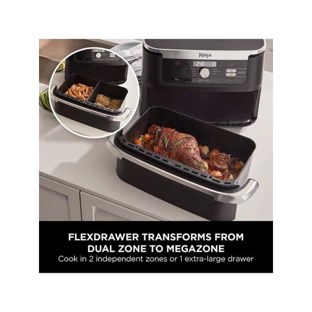 Ninja AF500UK Air Fryer, Foodi Flex Drawer - Black