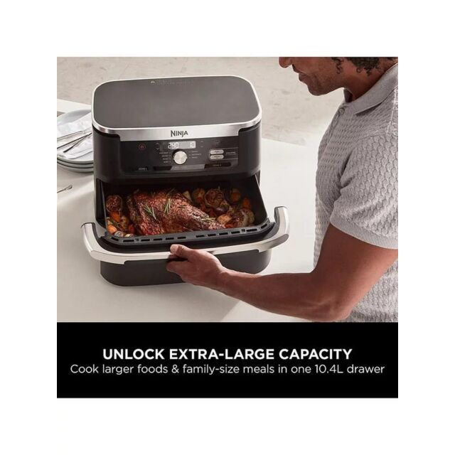Ninja AF500UK Air Fryer, Foodi Flex Drawer - Black