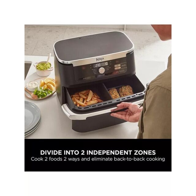 Ninja AF500UK Air Fryer, Foodi Flex Drawer - Black
