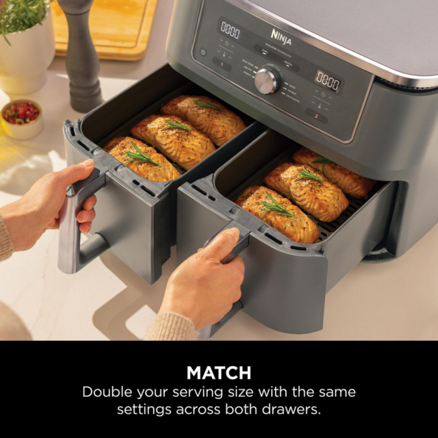 Ninja DZ400UK 9.5 Litre Max 6-In-1 Dual Zone Air Fryer