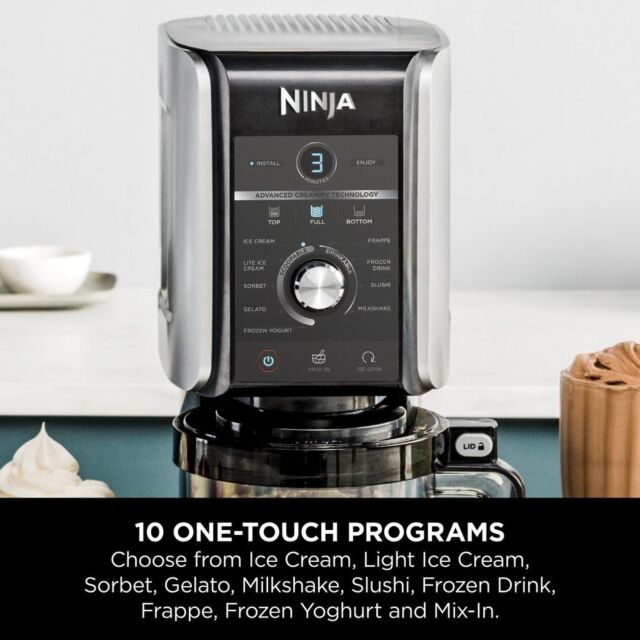 Ninja NC501UK Creami Deluxe 10-In-1 Ice Cream + Frozen Drinks Maker