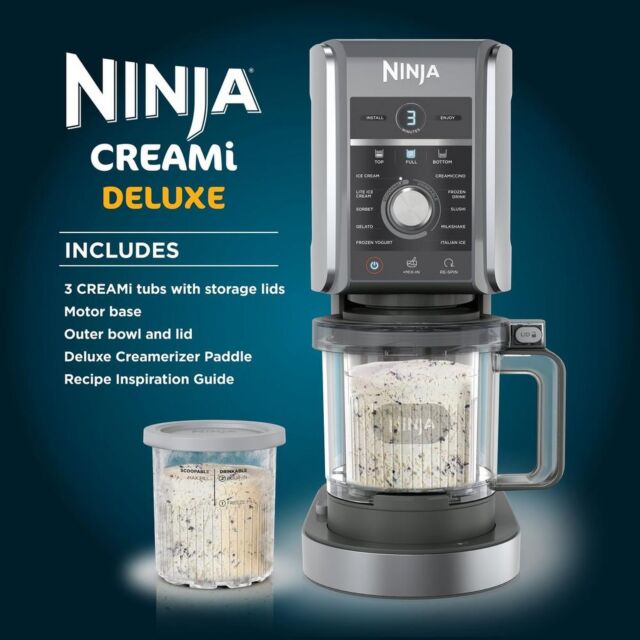 Ninja NC501UK Creami Deluxe 10-In-1 Ice Cream + Frozen Drinks Maker