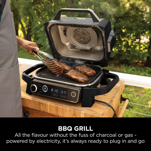 Ninja OG701UK Woodfire Electric Bbq Grill, Smoker And Air Fryer