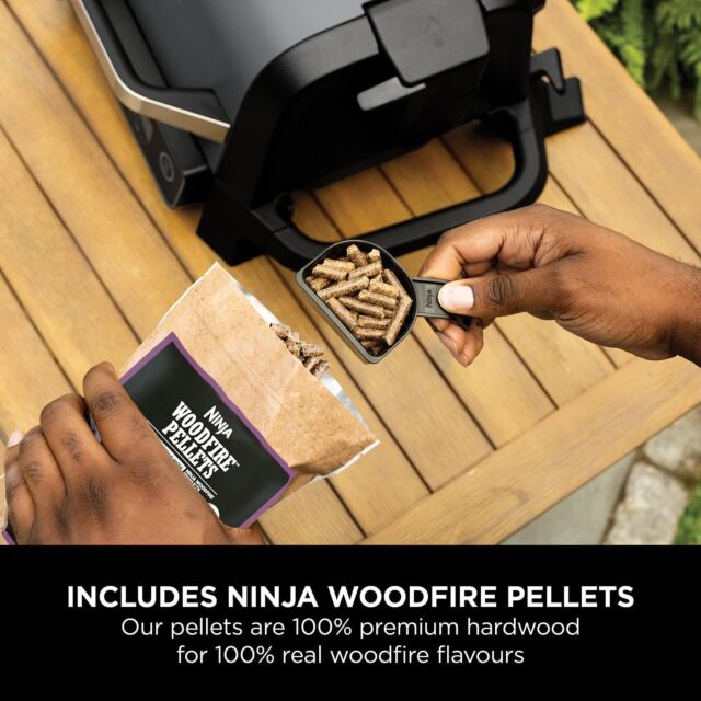 Ninja OG701UK Woodfire Electric Bbq Grill, Smoker And Air Fryer