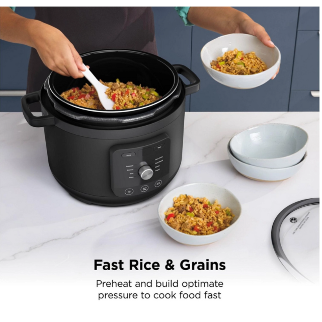 Ninja PC201UK HyperHeat 9-in-1 Pressure + Rice Cooker - Grey/Black
