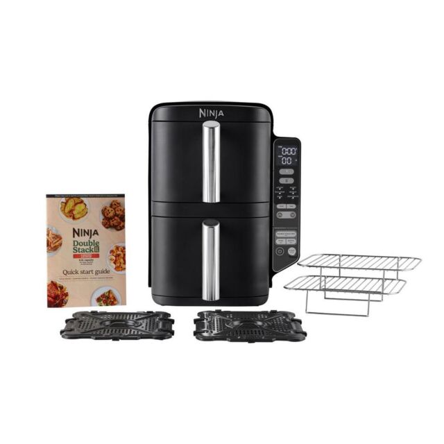Ninja SL300UK Double Stack 2-Drawer 7.6L Air Fryer - Black