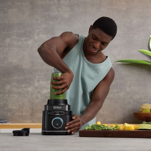 Ninja TB301UK Detect Duo Power Blender Pro & Single Serve - Black