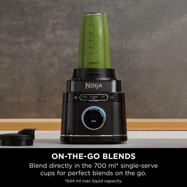 Ninja TB301UK Detect Duo Power Blender Pro & Single Serve - Black