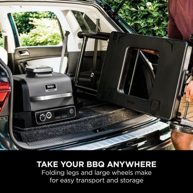 Ninja XSKGRLLSTDEUK Woodfire Electric BBQ Stand - Black
