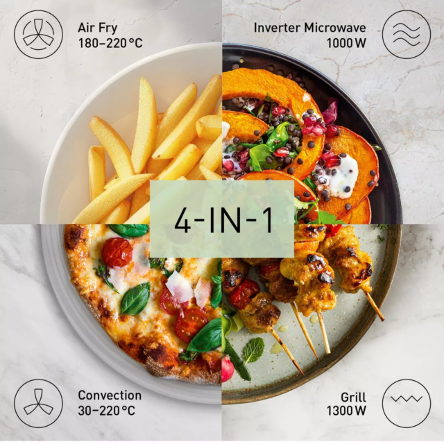 Panasonic NN-CT55RWBPQ 27-Litre 4-In-1 Air Fry Combination Microwave Oven