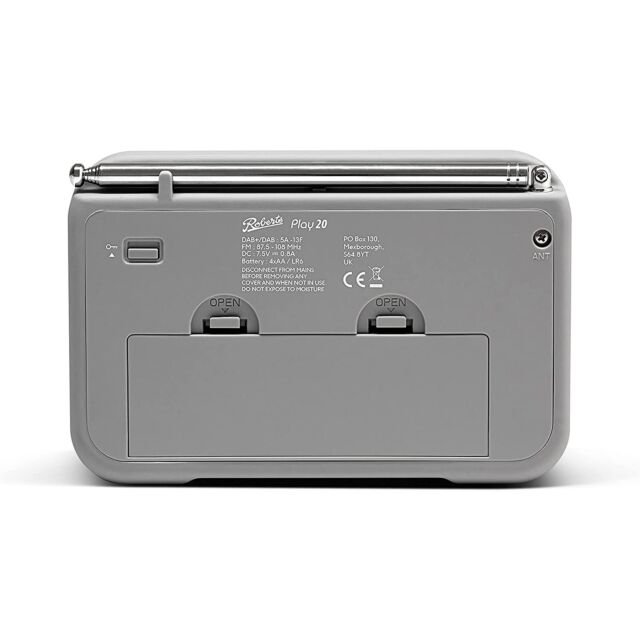 Roberts Radio PLAY20 Radio And Bluetooth Player - White