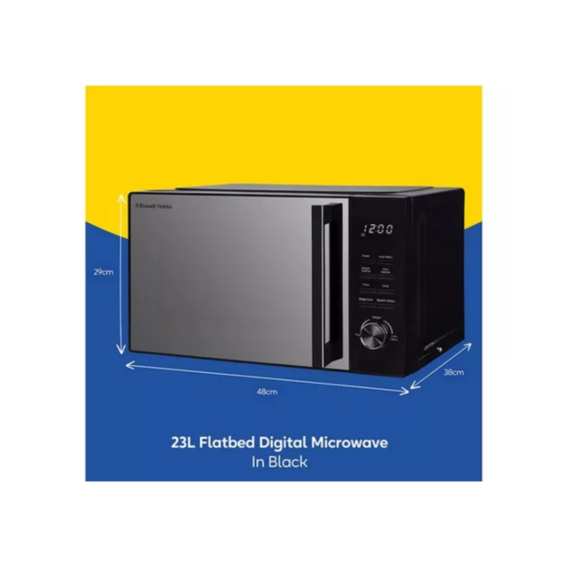 Russell Hobbs RHFM2365B 23Litre Flatbed Digital Microwave - Black