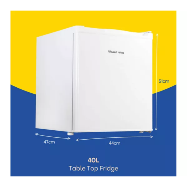 Russell Hobbs RHTTLF2E1W Table Top Fridge 40Ltr White