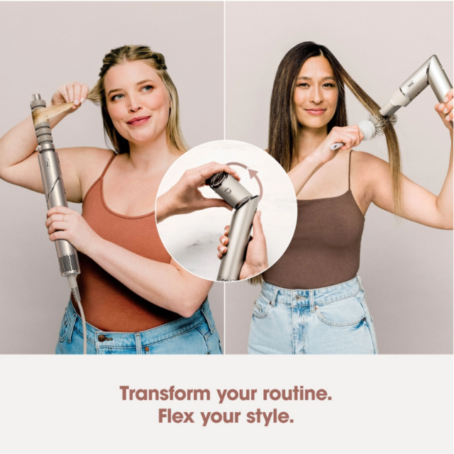 Shark HD426SLUK Flexstyle Air Styler & Hair Dryer For Straight & Wavy Hair - 3 Attachments - Stone
