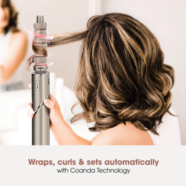 Shark HD426SLUK Flexstyle Air Styler & Hair Dryer For Straight & Wavy Hair - 3 Attachments - Stone