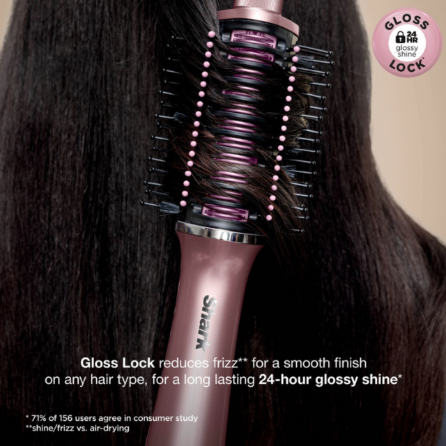 Shark HT302UKPK Glossi 2-In-1 Hot Tool And Air Glosser Brush - Pink