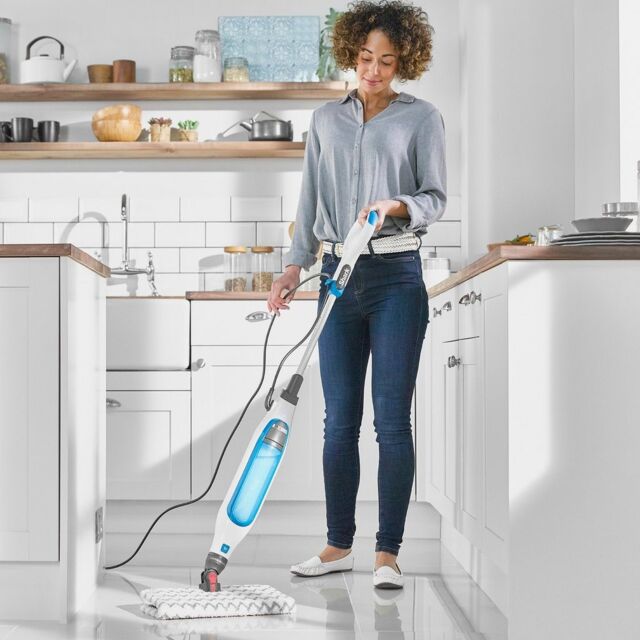 Shark S6001UK Klik n' Flip Steam Mop - White/Blue