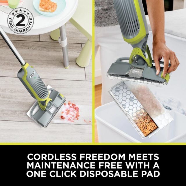 Shark VM200UK Shark Vacmop Cordless 2-In-1 Vacuum Mop With Targeted Spray - 9 Min 30 Sec Run Time -